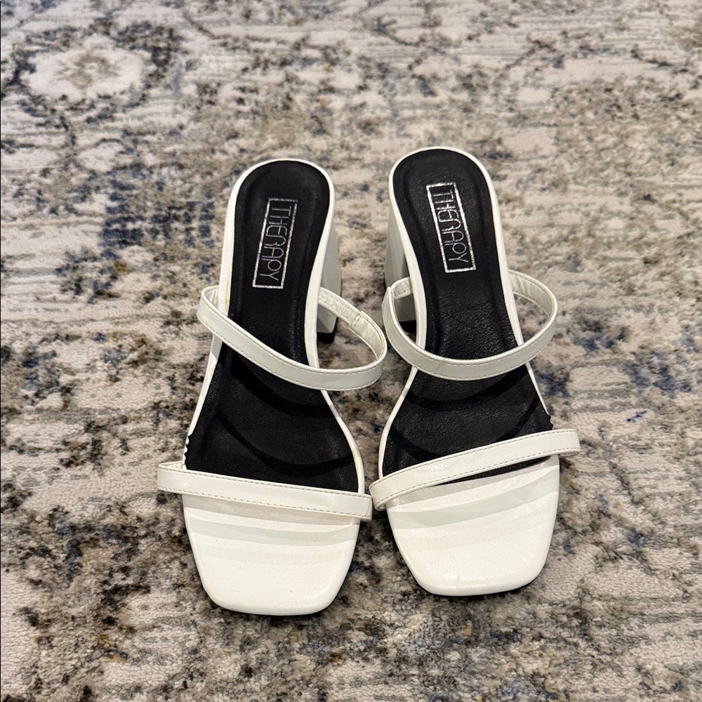 White Strappy Heels for Women